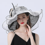 Kentucky Derby Hats Lace Curling Casual Sun Hat