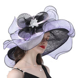 Kentucky Derby Hats Lace Curling Casual Sun Hat