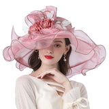 Kentucky Derby Hats Mesh Broad-Brimmed Hat