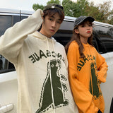 Dinosaur Sweaters Vintage Cartoon Dinosaur round Neck Sweater