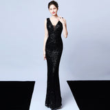 Sequin Evening Dress Sequined Queen Fishtail Evening Gown