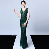 Sequin Evening Dress Sequined Queen Fishtail Evening Gown