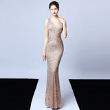 Sequin Evening Dress Sequined Queen Fishtail Evening Gown