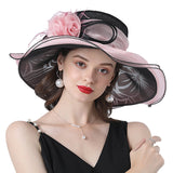 Kentucky Derby Hats Wide Big Brim Sun Shade Casual Hat