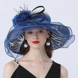 Kentucky Derby Hats Wide Big Brim Sun Shade Casual Hat