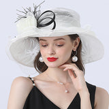 Kentucky Derby Hats Wide Big Brim Sun Shade Casual Hat