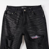 Amiri Jeans Casual Hip Hop Wash Splash-Ink Painted Slim Jeans Casual Fashionable 8638