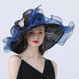 Kentucky Derby Hats Lace Curling Casual Sun Hat