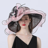 Kentucky Derby Hats Lace Curling Casual Sun Hat