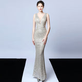 Sequin Evening Dress Sequined Queen Fishtail Evening Gown