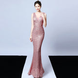 Sequin Evening Dress Sequined Queen Fishtail Evening Gown