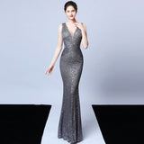 Sequin Evening Dress Sequined Queen Fishtail Evening Gown