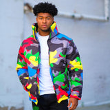 Nina Parker Camo Jacket Men's and Women's Color Camouflage down Jacket