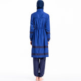 Burkini Muslim Swimwear Three-Piece Loose Plus Size Zipper Hooded Thin Sportswear