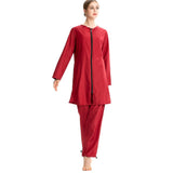 Burkini Muslim Swimwear Conservative Sportswear Swimsuit Set Solid Color