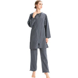 Burkini Muslim Swimwear Conservative Sportswear Swimsuit Set Solid Color