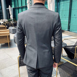 Seersucker Suit Men's Suit Suit Three-Piece Suit