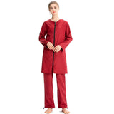 Burkini Muslim Swimwear Conservative Sportswear Swimsuit Set Solid Color