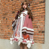 Gothic Lolita Harajuku Style Clothing Coffee Cup Miss Animal Op Lolita Dresses