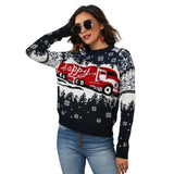 Black Christmas Sweater Christmas Snowflake Women's Sweater Loose Sweater
