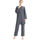 Burkini Muslim Swimwear Conservative Sportswear Swimsuit Set Solid Color