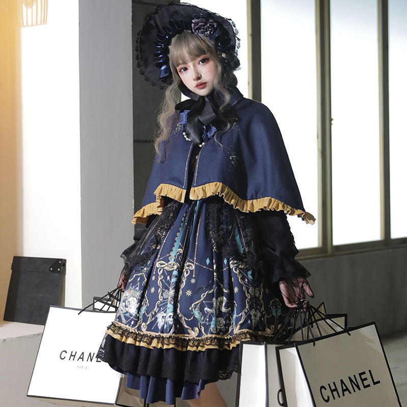 Gothic Lolita Harajuku Style Clothing Sakura Aciclovir Gel Lolita God Redemption Op Lolita Dresses Cloak
