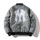 New York NYC Varsity Jacket Stand-up Collar Thick Cotton Jacket Embroidered Baseball Uniform