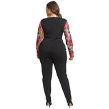 Women Plus Size Jumpsuits Round Neck Tight PARTY Sequin Jumpsuit