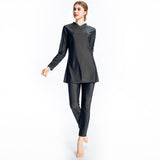 Burkini Muslim Swimwear Printed Sunscreen Plus Size Slim Fit Three-Piece Swimsuit