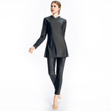 Burkini Muslim Swimwear Printed Sunscreen Plus Size Slim Fit Three-Piece Swimsuit