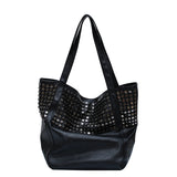 The Teacher Tote Fashion Rivet Tote Bag Large Capacity Shopping Bag Women's Bag Women's Handbag