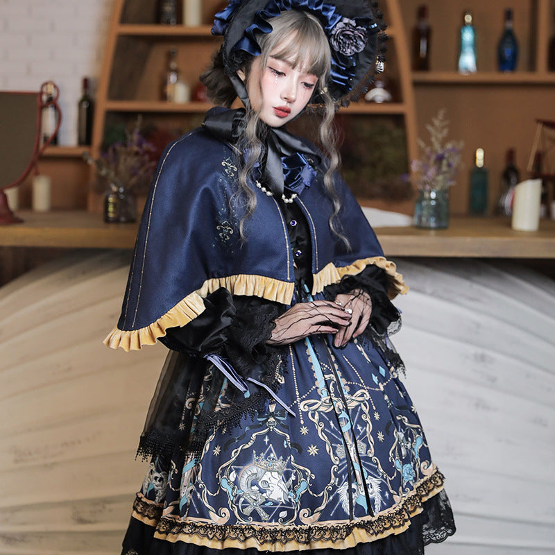 Gothic Lolita Harajuku Style Clothing Sakura Aciclovir Gel Lolita God Redemption Op Lolita Dresses Cloak