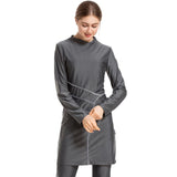 Burkini Muslim Swimwear Sun Protection plus Size Slim Three-Piece Swimsuit
