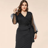 Women Plus Size Midi Dresses Spring Sexy Pencil  Dress