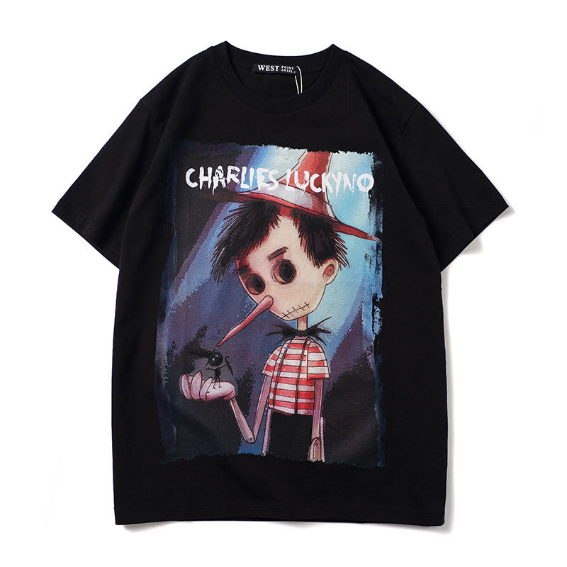 Charlie Luciano T Shirt Dark Fairy Tale Series Scarecrow Cotton Loose Couple