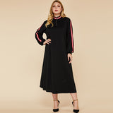 Women Plus Size Maxi Dresses Spring Long Sleeve Dress