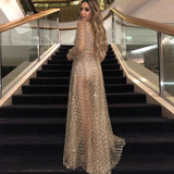Sequin Evening Dress Spring Dress Sexy V-neck Backless Sequined Formal Dress