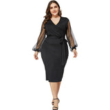 Women Plus Size Midi Dresses Spring Sexy Pencil  Dress