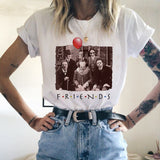 Friends Joey T Shirt Summer Short Sleeve for Adult White Loose Top