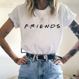 Friends Joey T Shirt Summer Short Sleeve for Adult White Loose Top