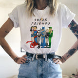 Friends Joey T Shirt Summer Short Sleeve for Adult White Loose Top