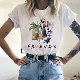 Friends Joey T Shirt Summer Short Sleeve for Adult White Loose Top