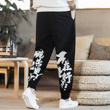 Linen Pants Straight Leg Pants Drawstring Lightweight Elastic Beach Pants Spring and Summer Leisure Harem Pants