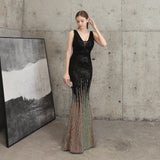 Sequin Evening Dress Evening Dress Fishtail Slim Fit