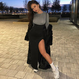 Music Festivals Rave Outfits Dress Backless Sexy Slit Slim Dress for Women