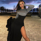 Music Festivals Rave Outfits Dress Backless Sexy Slit Slim Dress for Women