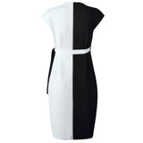 Black and White Dress Tied Dress