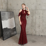Sequin Evening Dress Sequined Queen Fishtail Evening Gown
