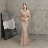 Sequin Evening Dress Sequined Queen Fishtail Evening Gown