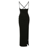 Music Festivals Rave Outfits Dress Backless Sexy Slit Slim Dress for Women